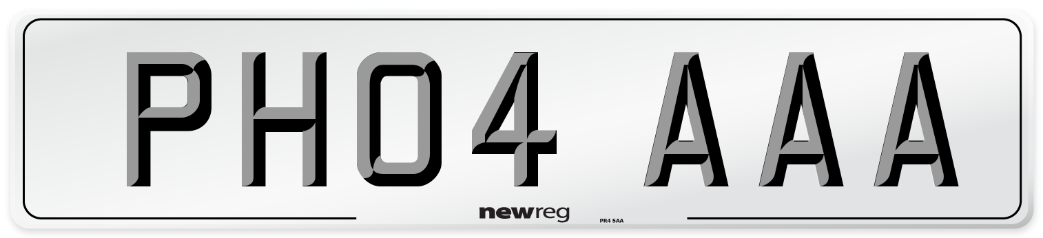 PH04 AAA Number Plate from New Reg